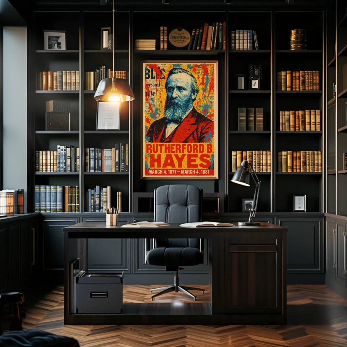 Rutherford B. Hayes 19th President of the United States Street Art Mashup Poster