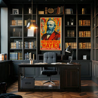 Rutherford B. Hayes 19th President of the United States Street Art Mashup Poster