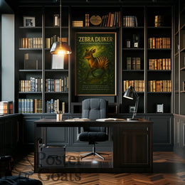 Zebra Duiker Rainforest Illustration Animal Poster