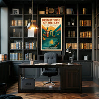 Oakland Cityscape Vintage Travel Poster Art Print