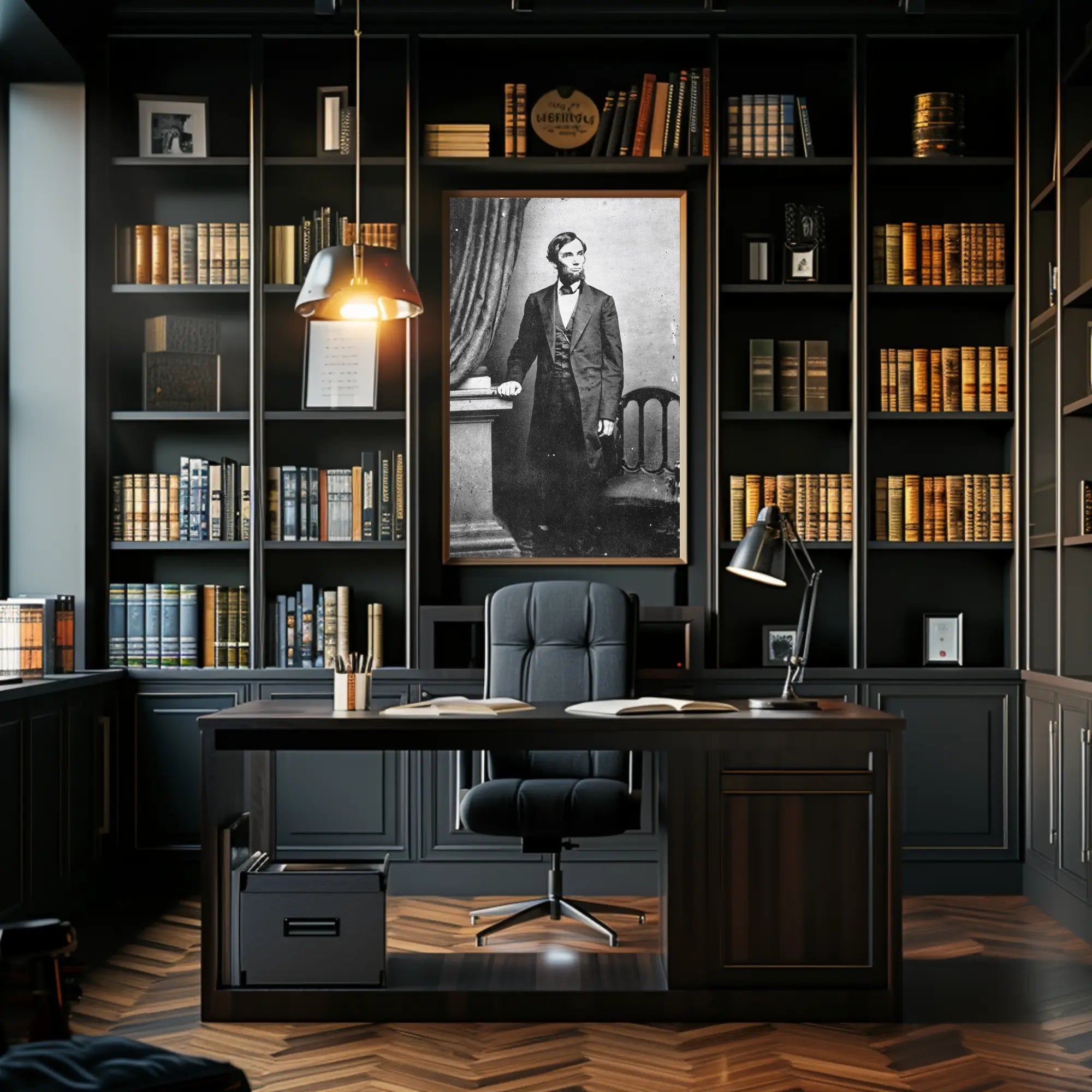 Abraham Lincoln Glasses in Hand Poster Artwork PosterGoat
