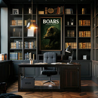 Boars Untamed and Fierce Poster PosterGoat