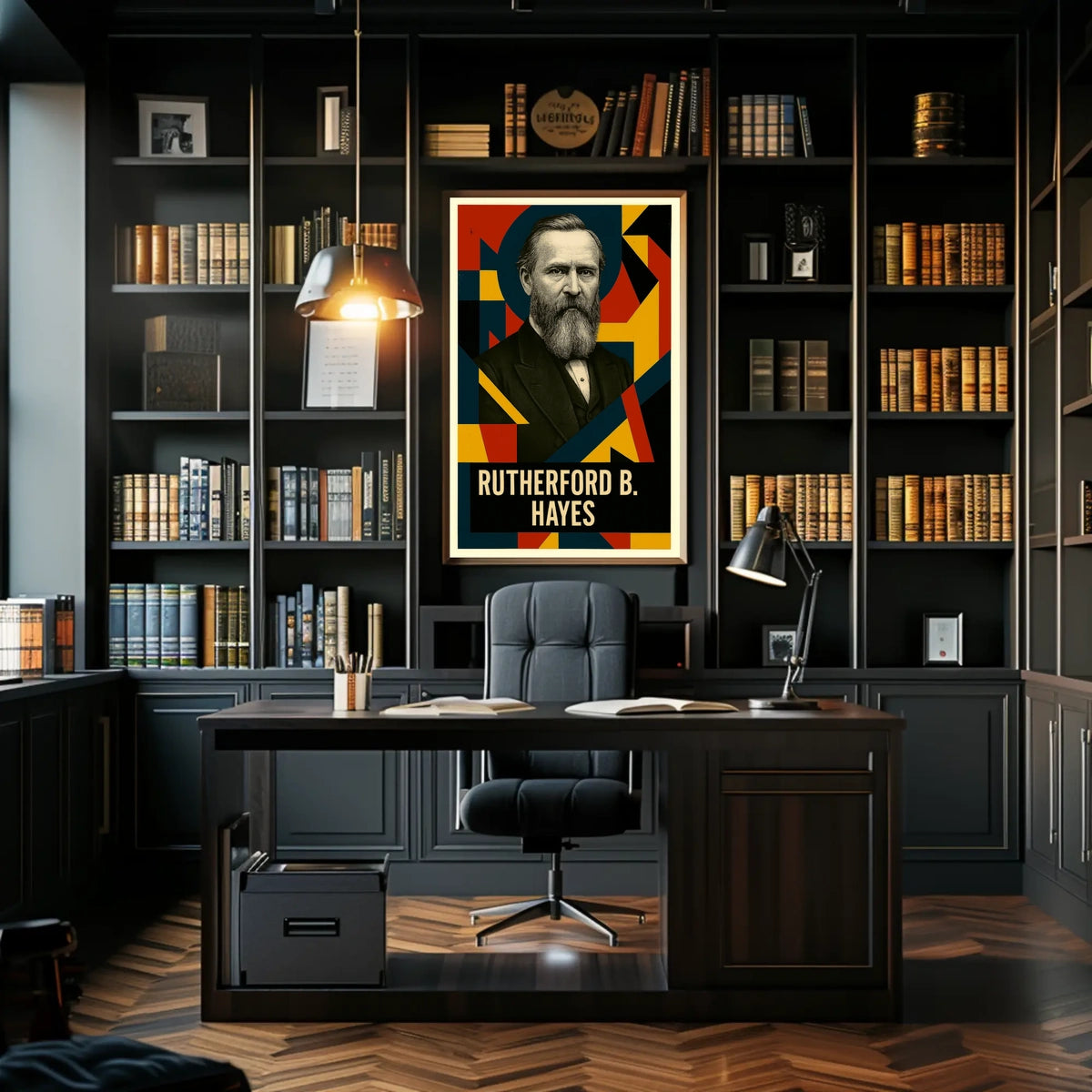 Rutherford B. Hayes 19th President of the United States Abstract Pop Poster