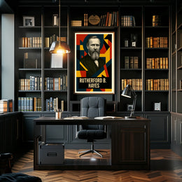 Rutherford B. Hayes 19th President of the United States Abstract Pop Poster