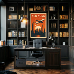New York Skyline Travel Masterpiece Travel Poster