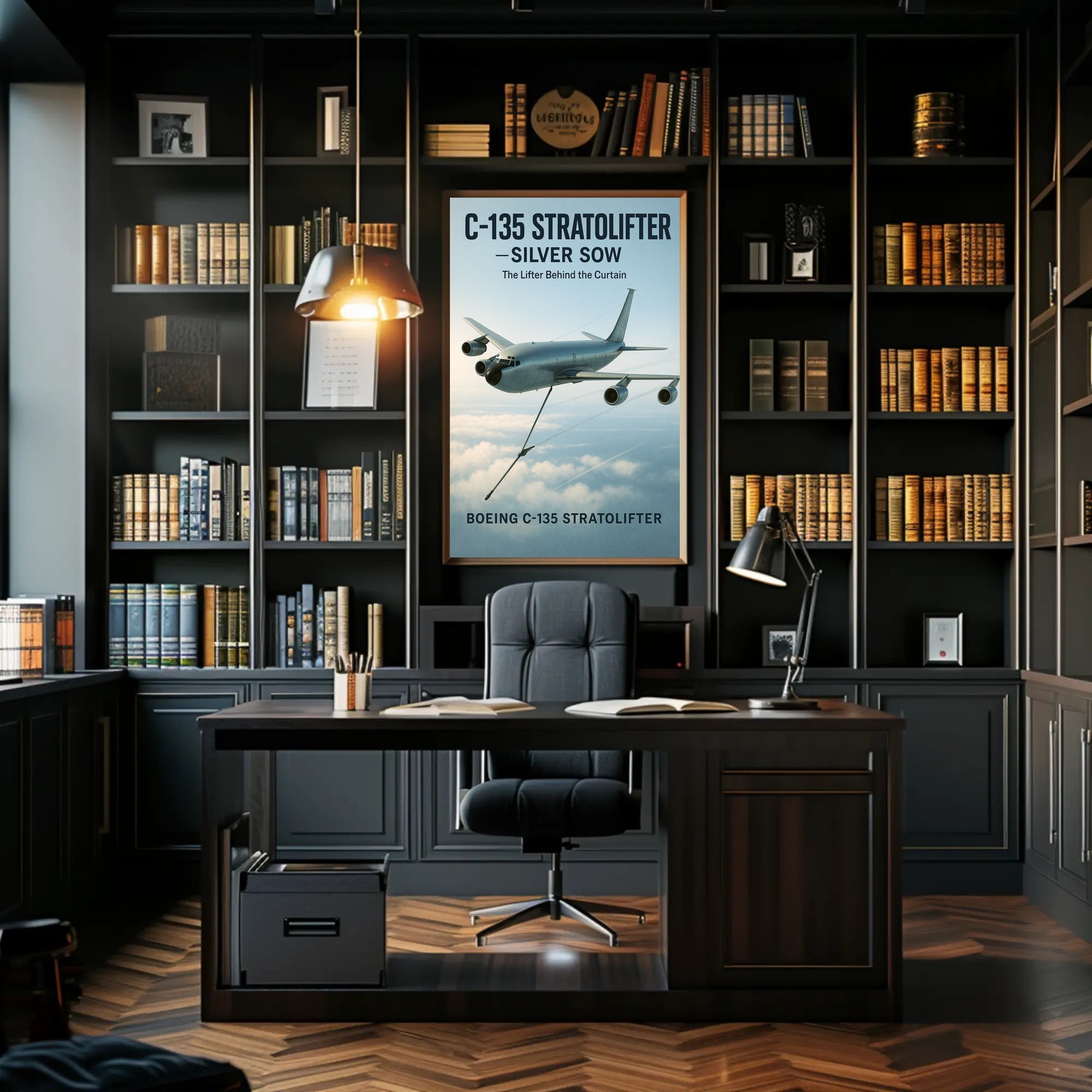 C-135 Stratolifter Silver Sow Poster PosterGoat