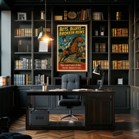 Dramatic Horse Race Scene Mid-Century Sports Poster