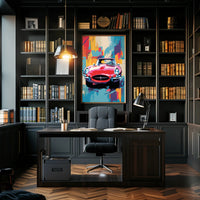 Vibrant Classic Car Art Poster PosterGoat