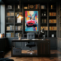 Vibrant Classic Car Art Poster PosterGoat