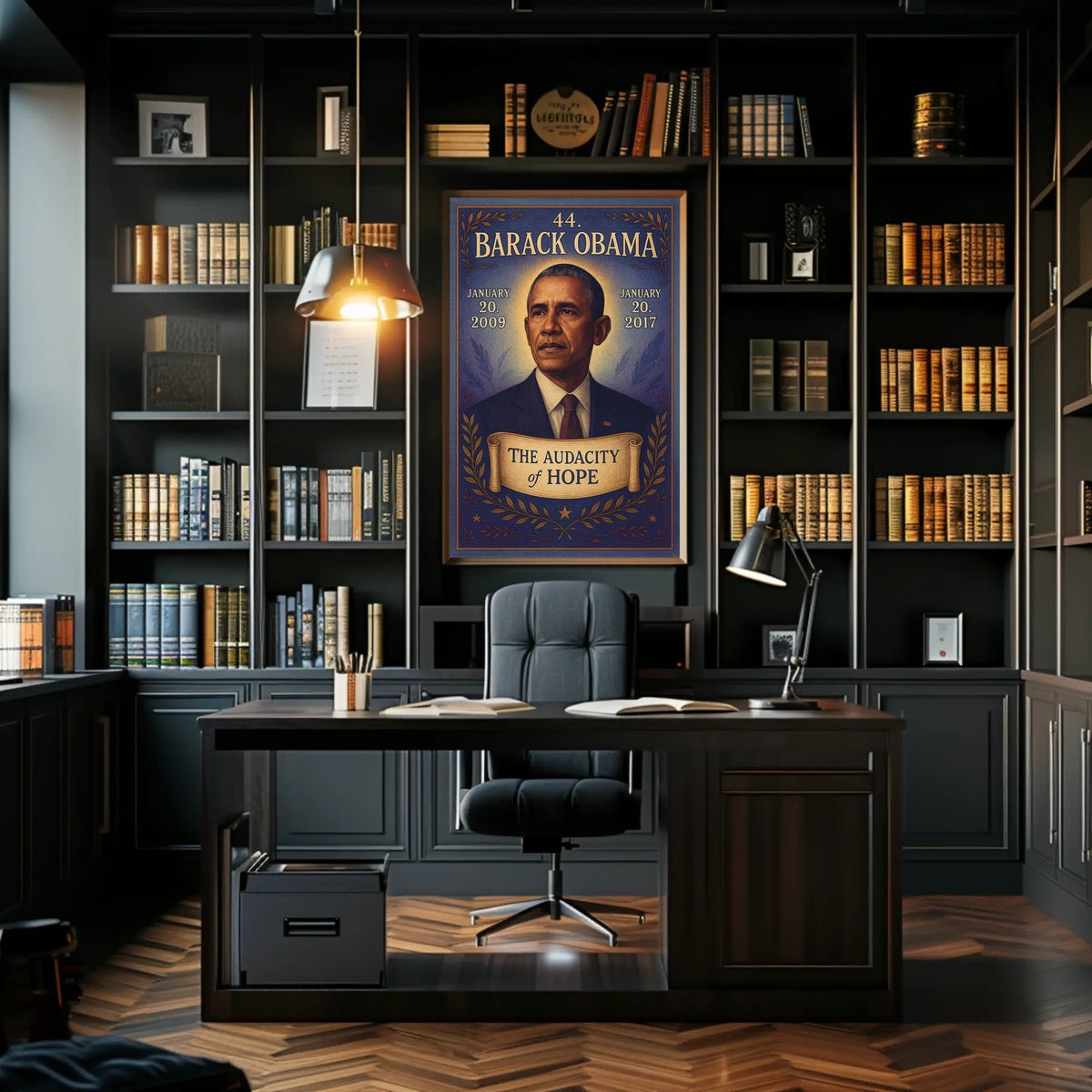 Barack Obama Portrait for Historical Presidential Poster