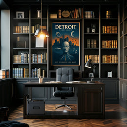 Detroit Heritage Industrial Music Skyline Poster