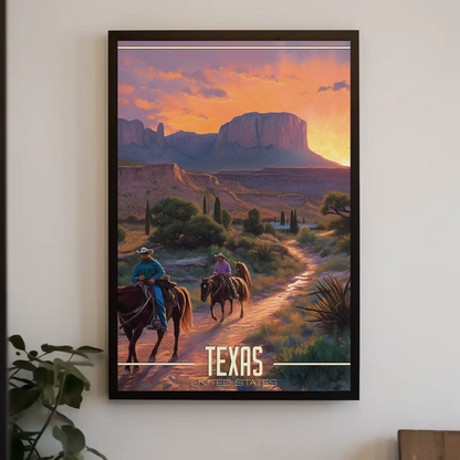 Texas United States Vintage Poster