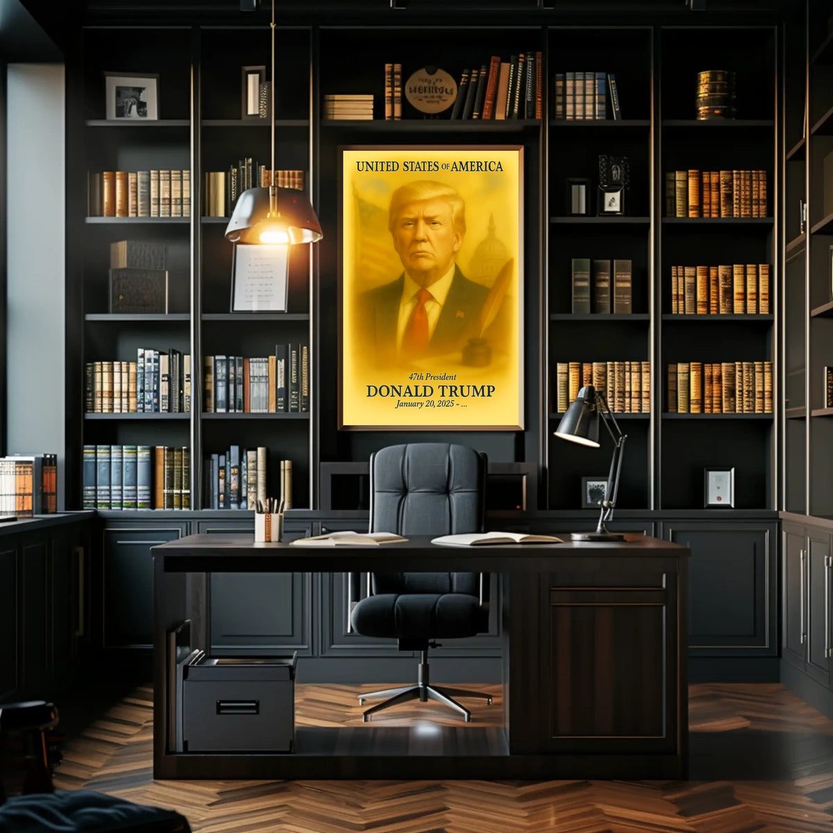 Donald Trump 47th President of the United States Vintage Watercolor Poster