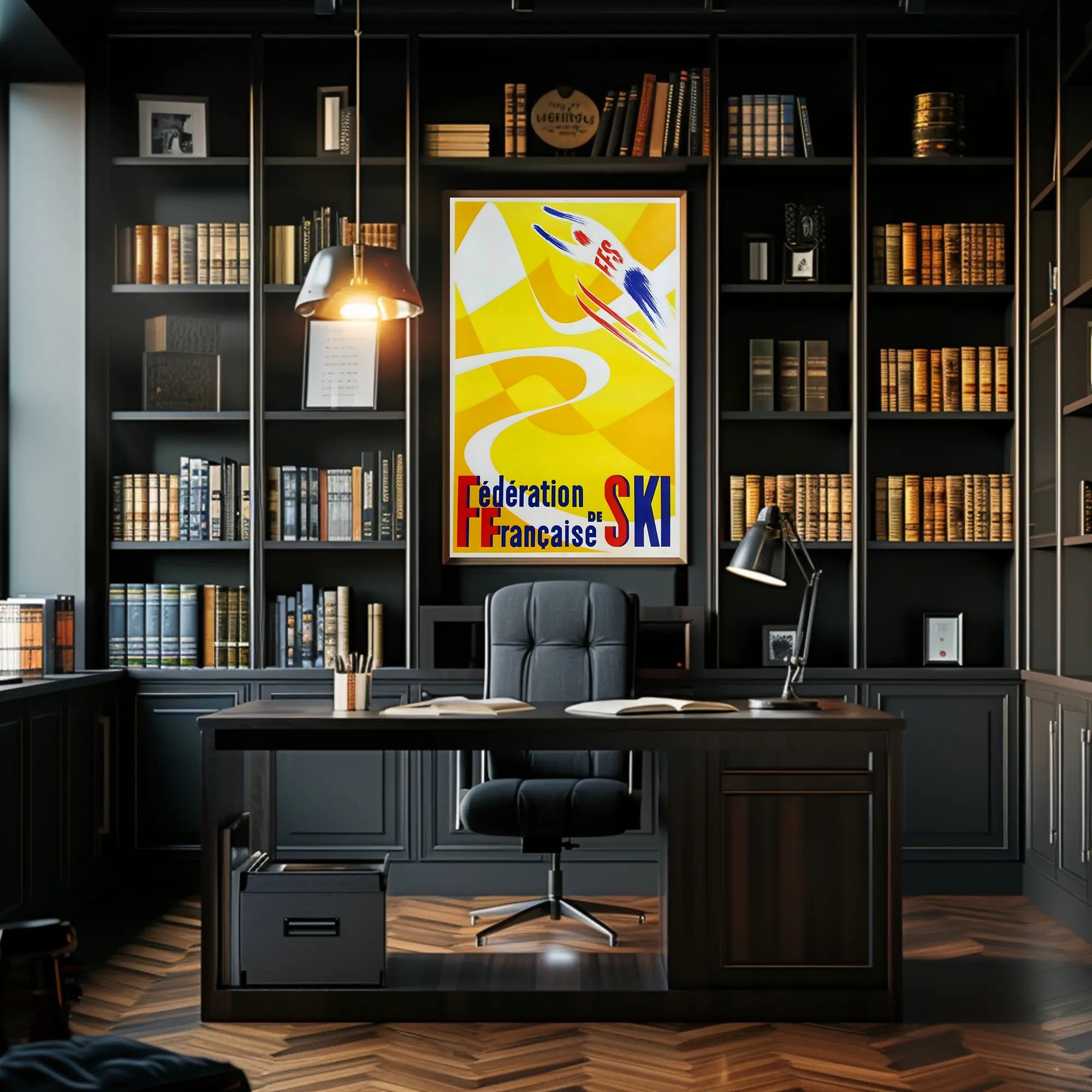 Fédération Française de Ski Bold Sports Poster PosterGoat