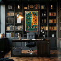 Brazilian Travel Adventure Retro Vibrant Colorful Travel Poster PosterGoat