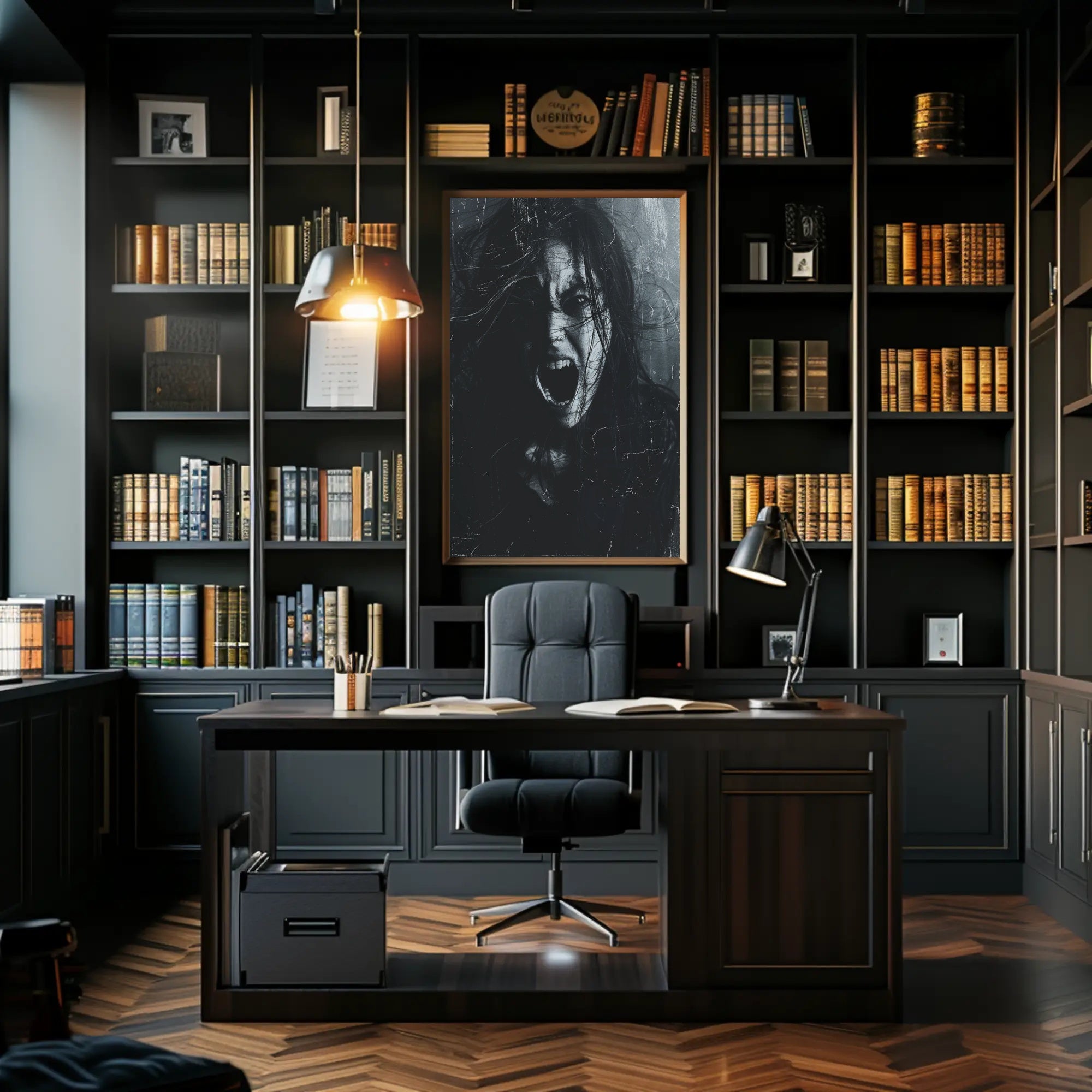 Scream in the Shadows Art Print Poster Decor PosterGoat