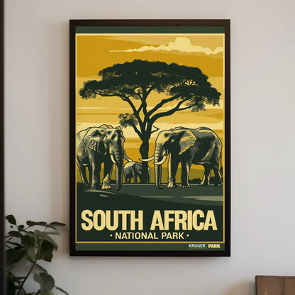 South Africa National Park Vintage Poster