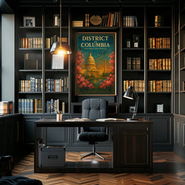 District of Columbia Poster History Meets Modernity Decor