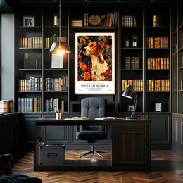 Elegant Canine Floral Art in Heritage Cultural or Heritage Poster