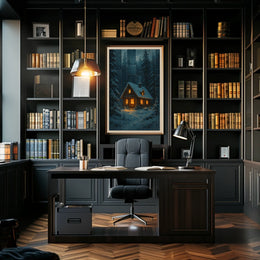 Cozy Winter Cabin Poster