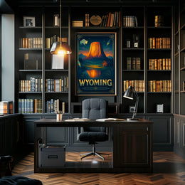 Wyoming Wilderness Poster Rustic Landscape Wall Art