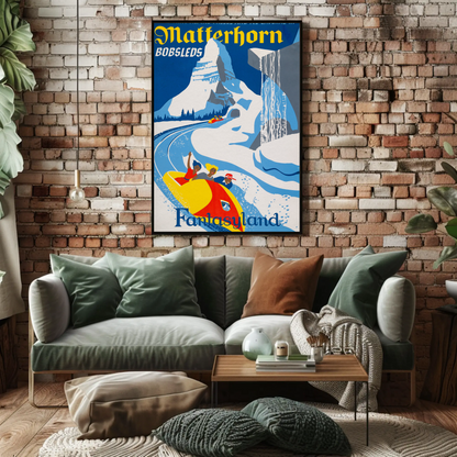 Disneyland Fantasyland Matterhorn 1960 Poster