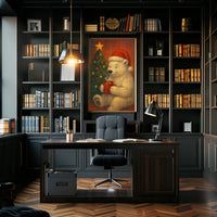 Cozy Christmas Bear Poster