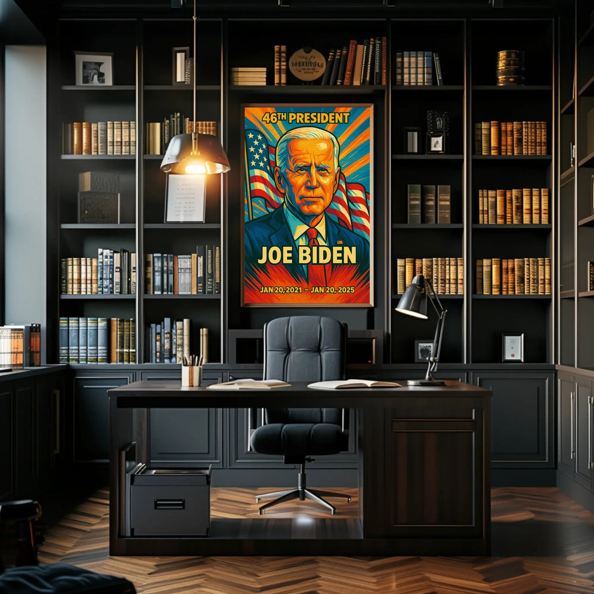 Joe Biden 46th President of the United States Colorful Comic Book Style Poster