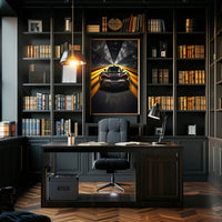 High-Speed Sports Car in Futuristic Tunnel Sports Poster