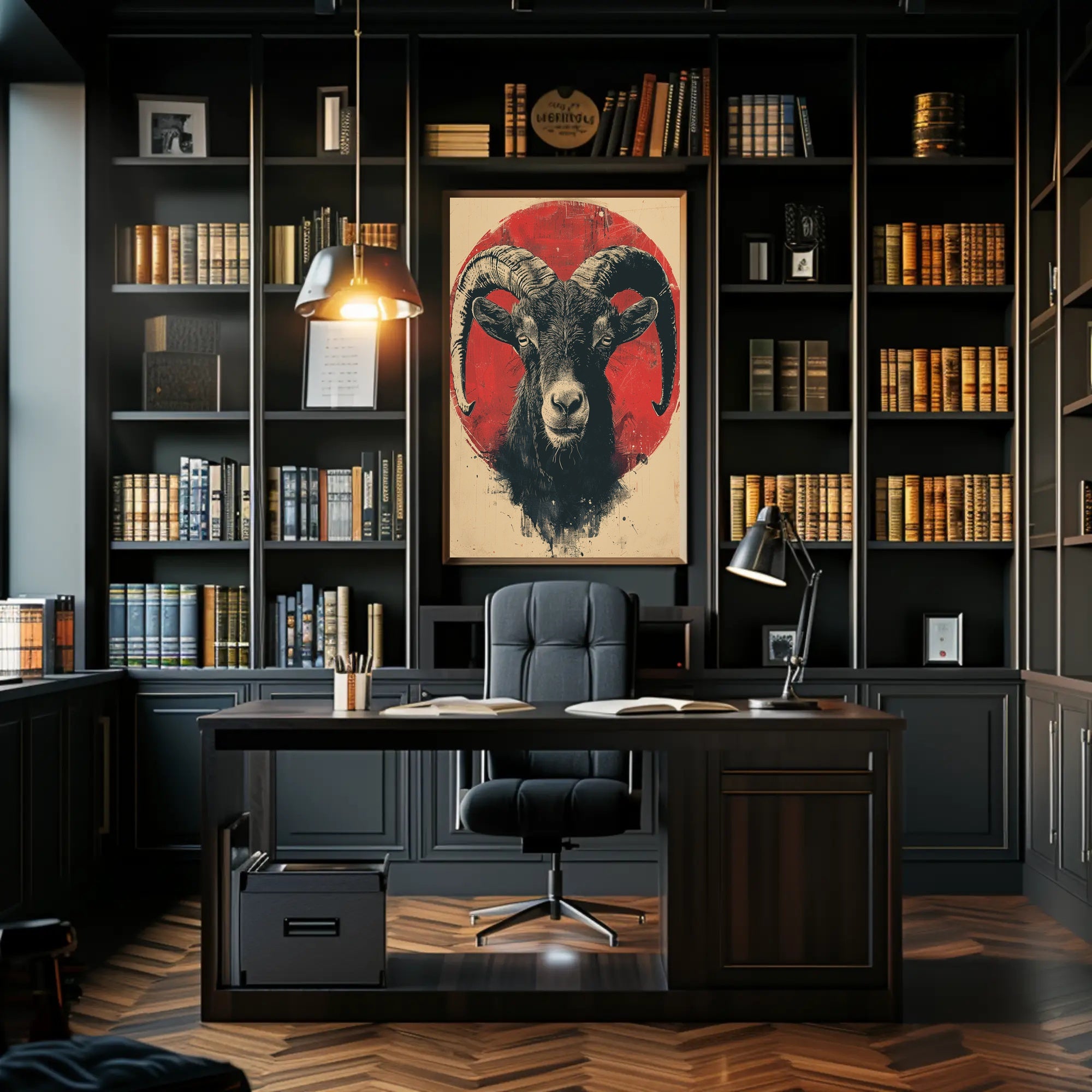 Majestic Ram Art Print Poster for Home Decor PosterGoat
