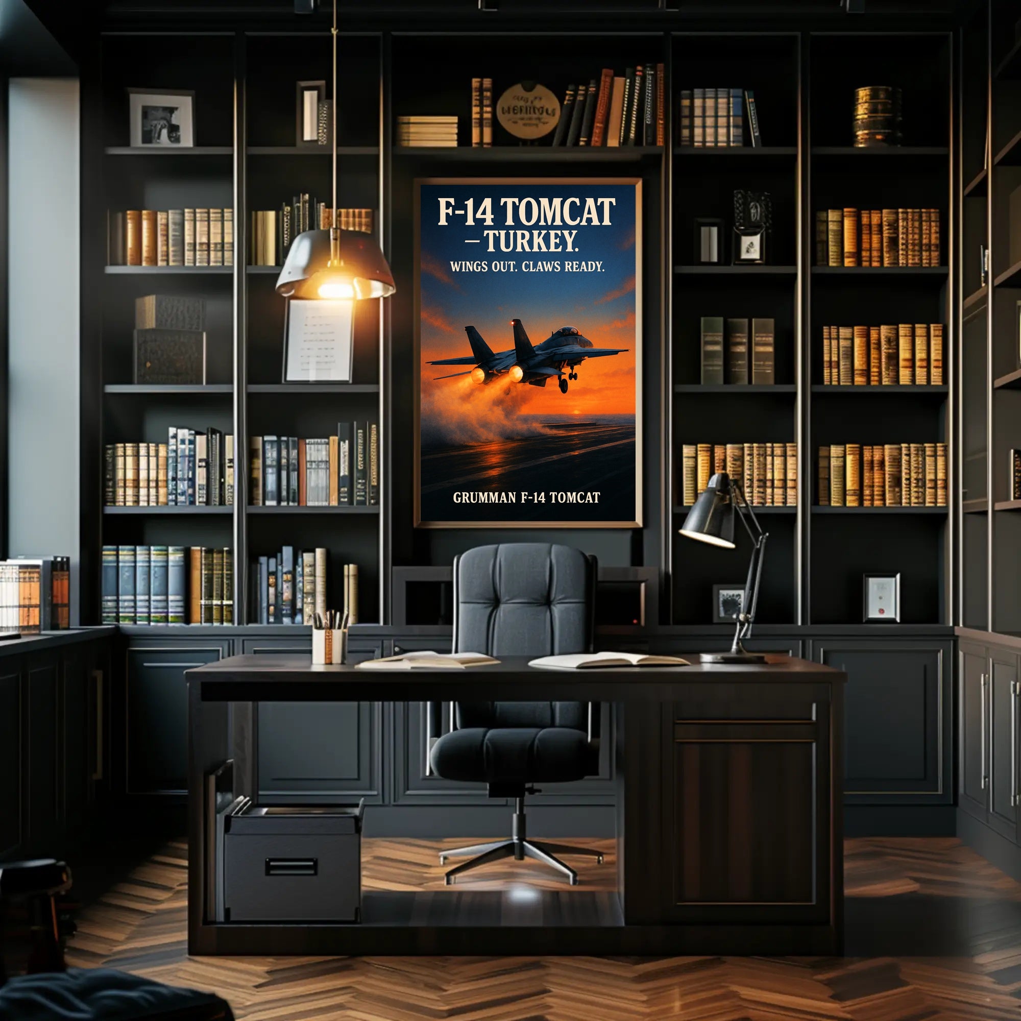 Grumman F-14 Tomcat Wings Out, Claws Ready Poster PosterGoat