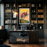 Vintage Renault Car Advertisement Poster