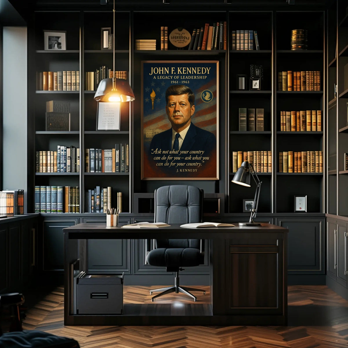 John F. Kennedy Patriotic Vintage Poster Art