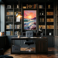 Vibrant Coastal Sunset Poster PosterGoat