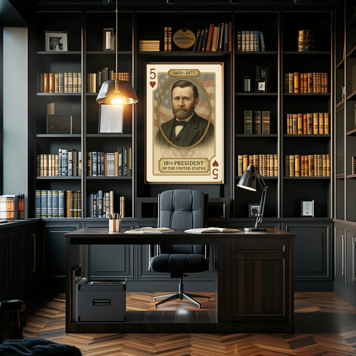 Ulysses S Grant 18th President Biography Portrait Poster
