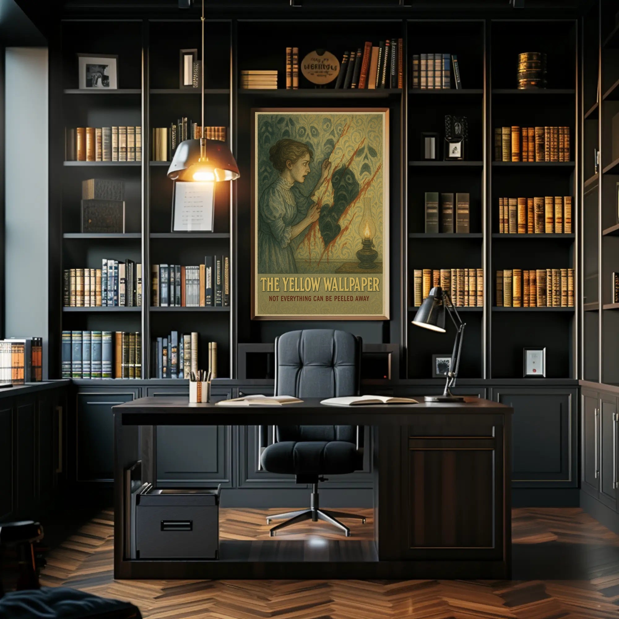 Eerie Vintage Mystery Artwork Unveiled in Artistic Poster