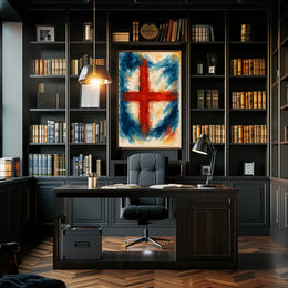 Abstract Cross In Watercolor Abstract Poster
