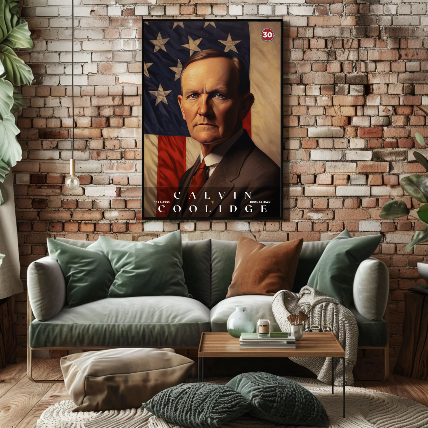 Calvin Coolidge 30th President Of The United States Portrait