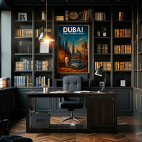 Dubai Cityscape Poster Where Tomorrow Begins For Dreamers