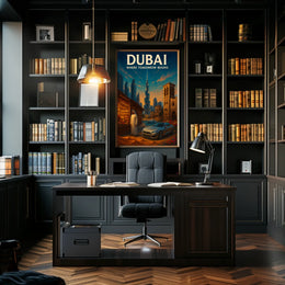 Dubai Cityscape Poster Where Tomorrow Begins For Dreamers