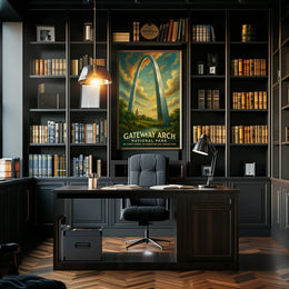Gateway Arch Adventure in Urban or Cityscape Poster