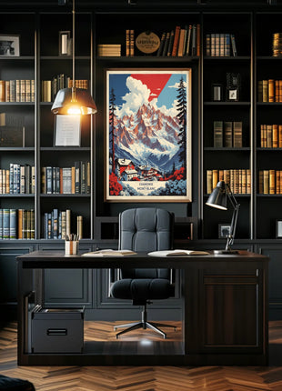 Chamonix-Mont-Blanc Scenic Travel Poster