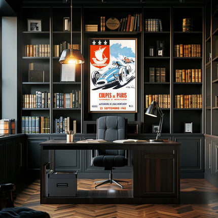 Coupes de Paris 1962 Racing Event Poster