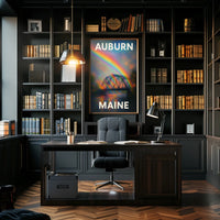 Auburn Maine Rainbow Bridge Photography Wanderlust Poster