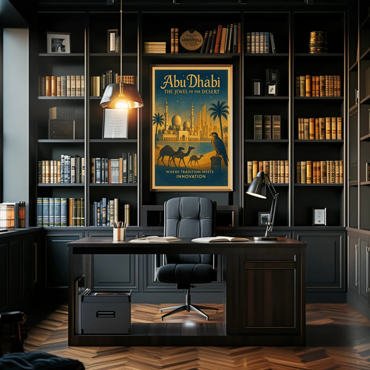 Abu Dhabi Vintage Travel Poster Tradition Meets Innovation
