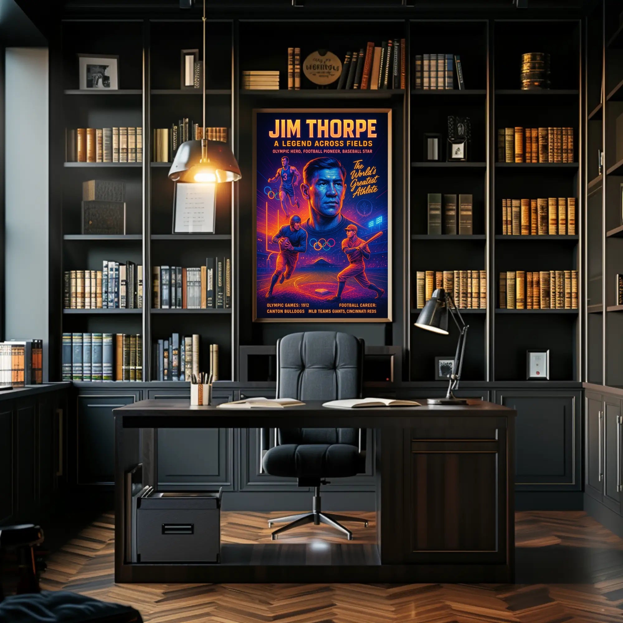 Jim Thorpe A Legend Across Fields Poster PosterGoat