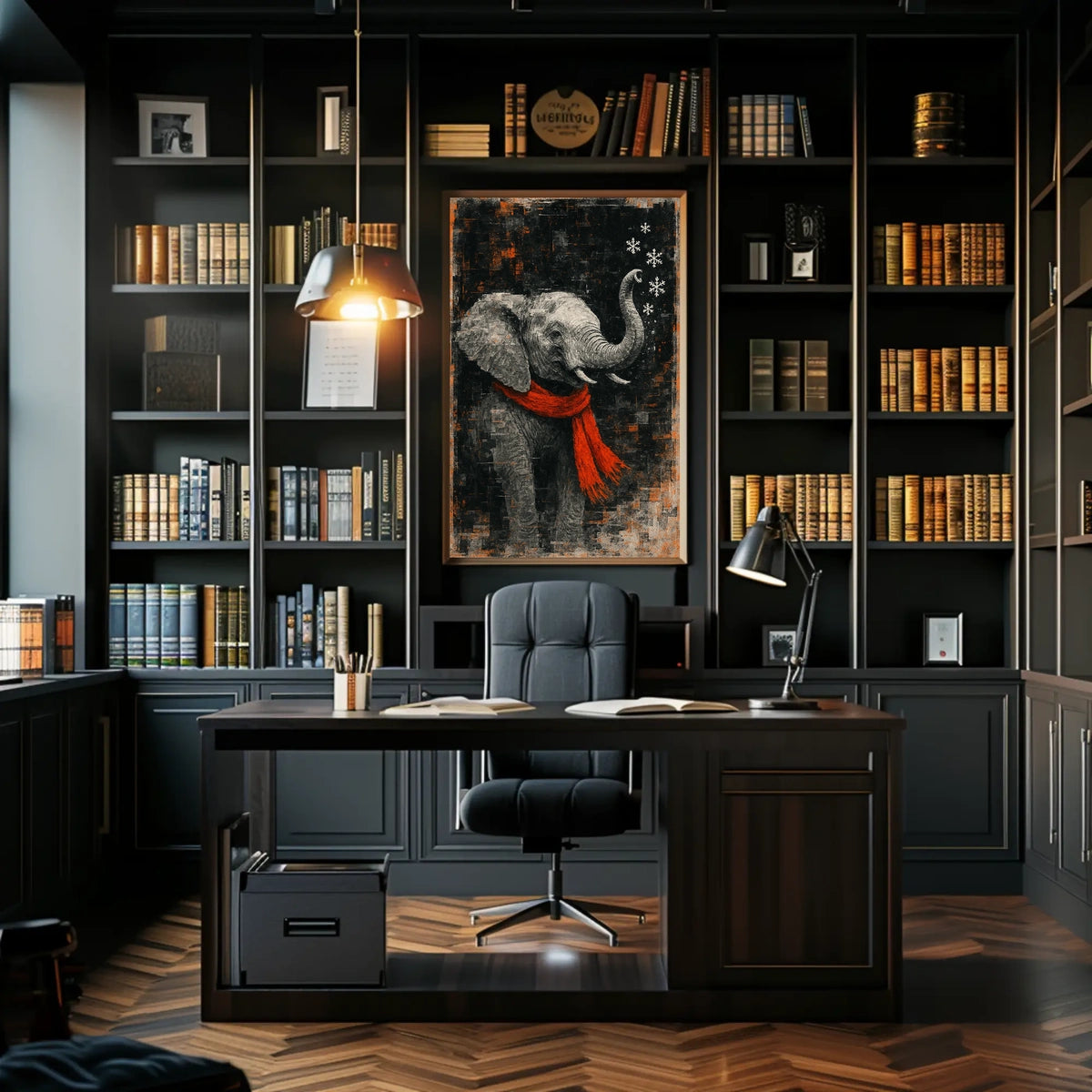 Elephant Landscape Poster