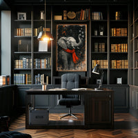 Elephant Landscape Poster