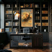 John Adams Early U.S. Presidency Historical Poster