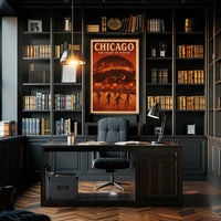 Chicago Winter Scene Poster